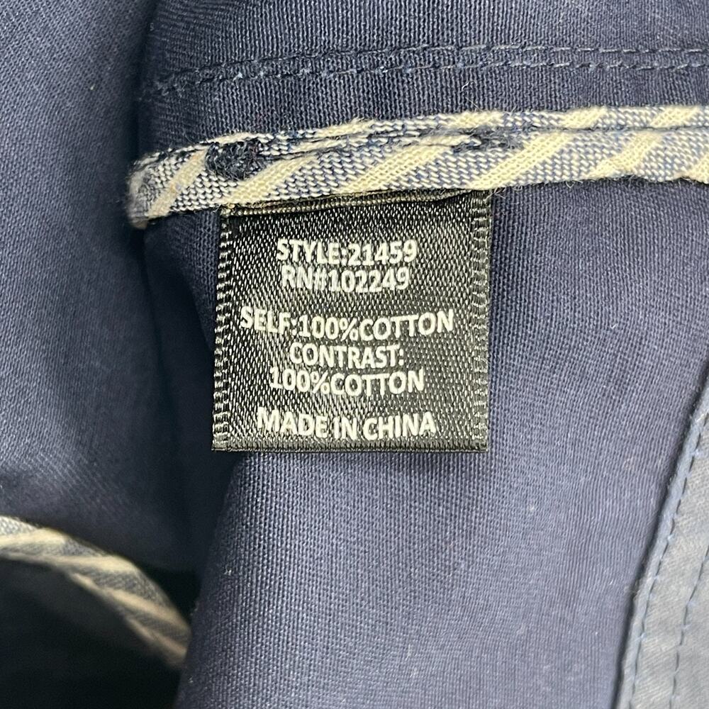 SKIES ARE BLUE Jacket L Twill Safari Field Utility Rain Coated Cotton Blue - Picture 10 of 13